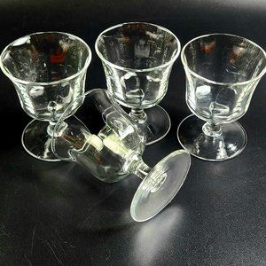 Vintage - Oyster or Fruit Cocktail Glasses - 3 3/4" Tall - Set of 4